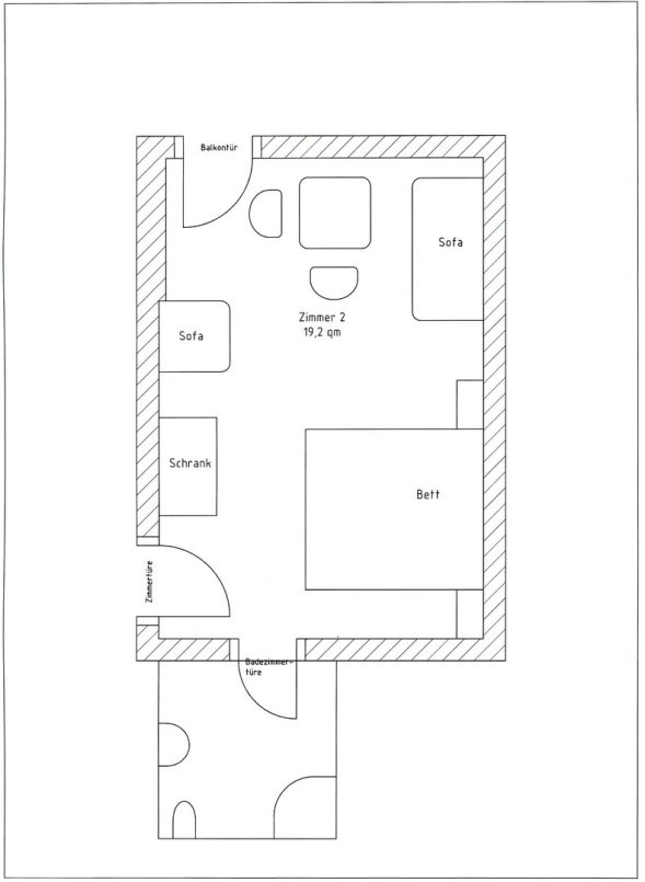 Zimmerplan Zimmer 2