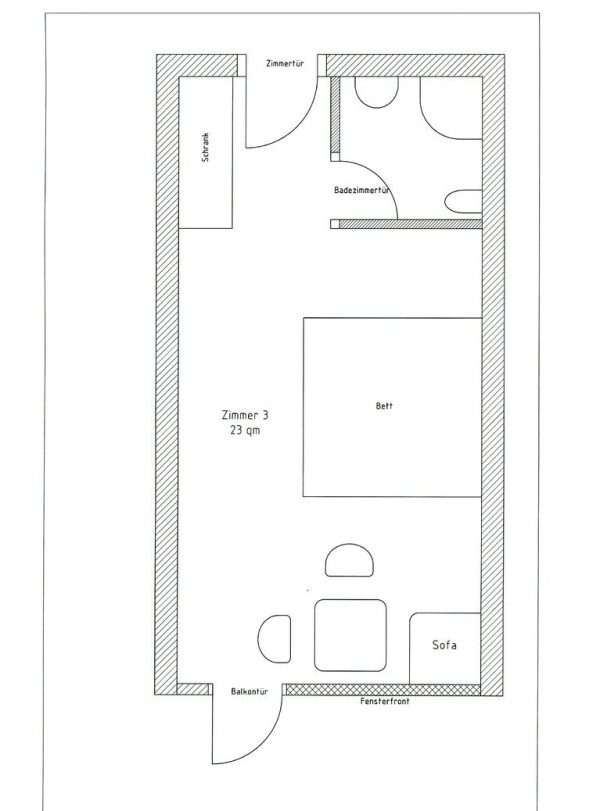 Zimmerplan Zimmer 3